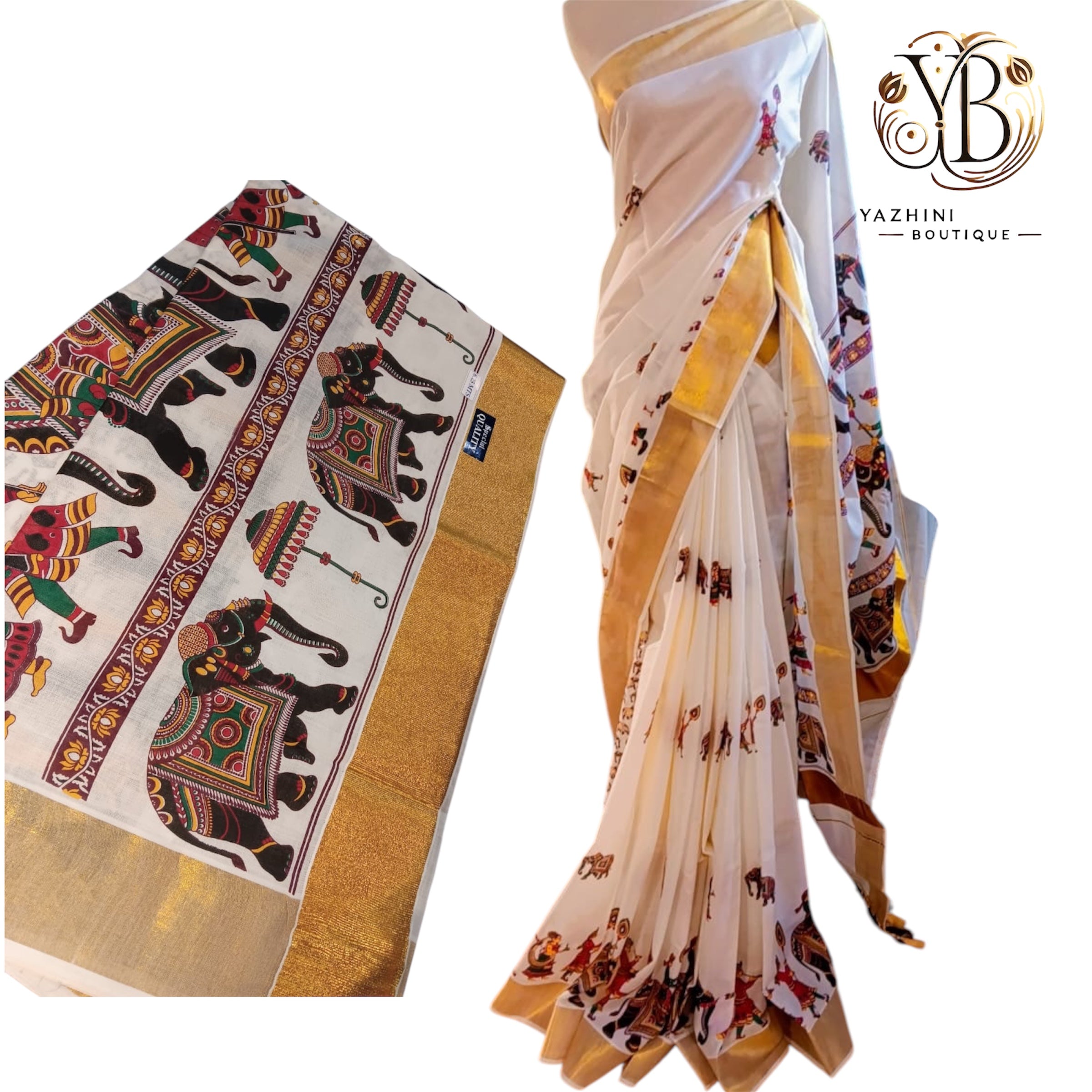 Kerala Kalamkari Saree